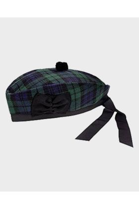 Chapeau écossais Glengarry en tartan Black Watch | Kilt Écossais
