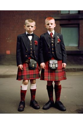 Tenues de kilt pour les garçons écossais
